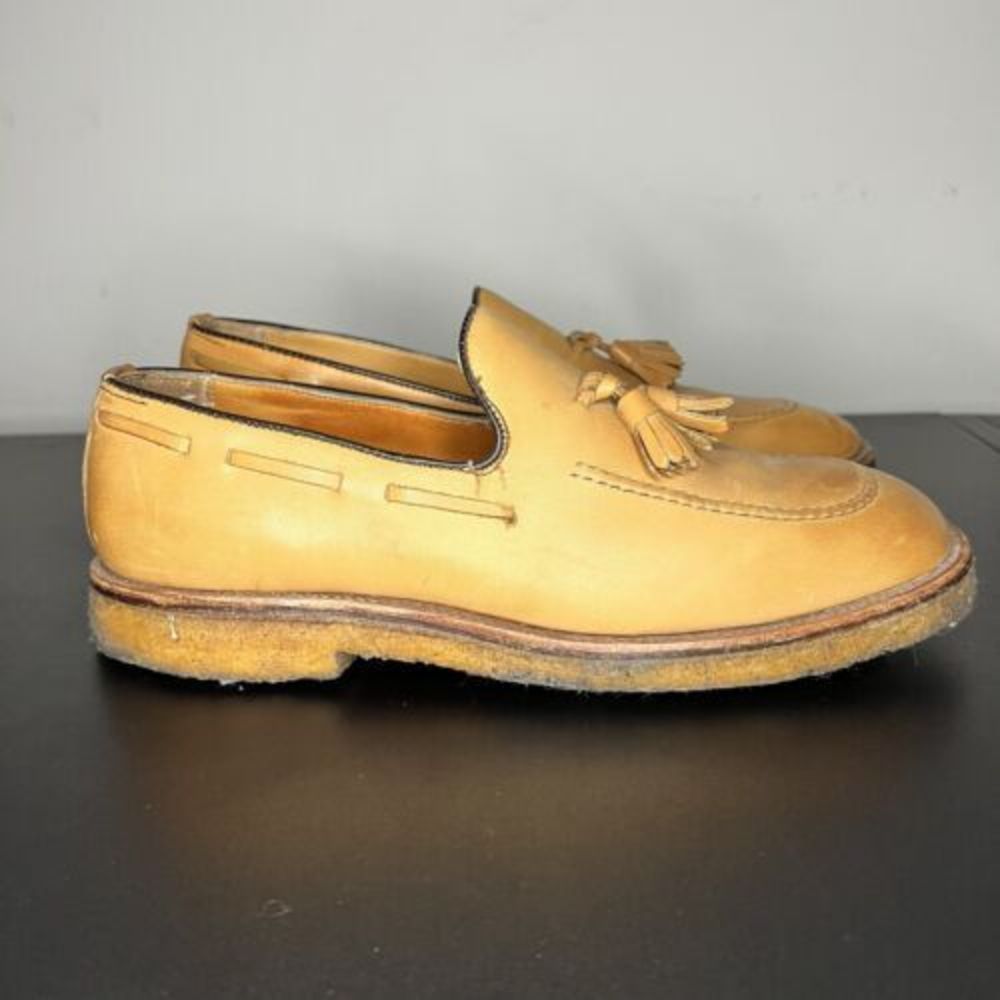 Tan Leather Tassel Loafers - Picture 5 of 12